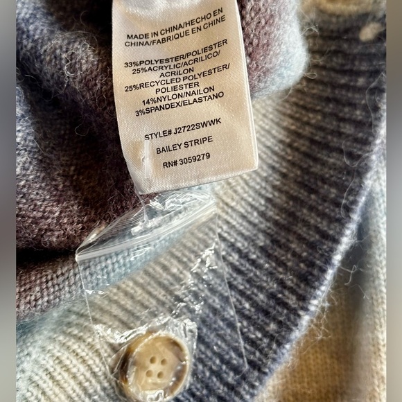 Weekend Los Angeles “Brina” Cardigan In Bailey Stripe Size XL New! - Picture 11 of 12